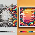 تصویر تفاوت ترکیب‌بندی و کادربندی در گرافیک