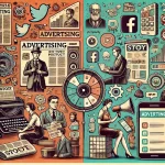 تصویر مقایسه تبلیغات گذشته و در دنیای امروزی